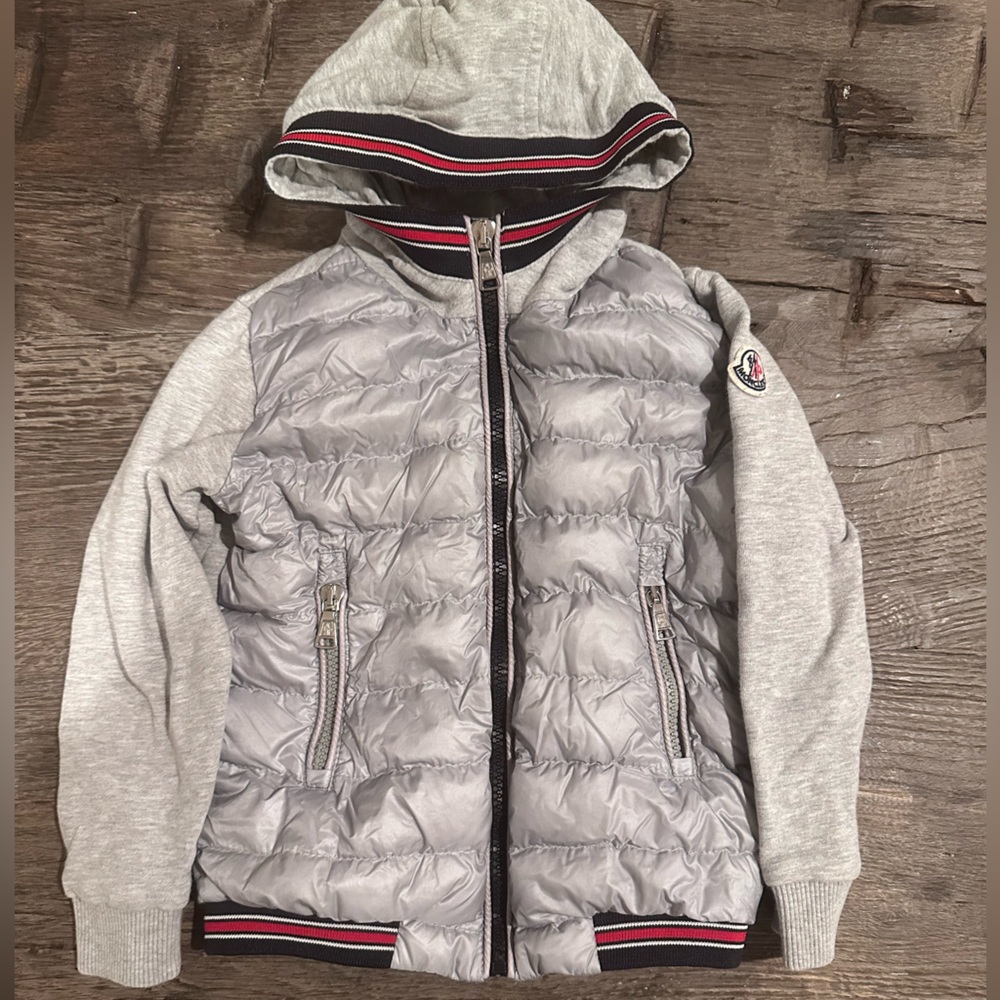 ☃️🌟❄️MONCLER KIDS PADDED DOWNFILLED ZIP UP SWEATSHIRT ❄️ AUTHENTIC BOYS 4 ☃️🌟